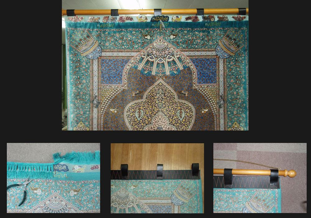 Tapestry mounting detail stage